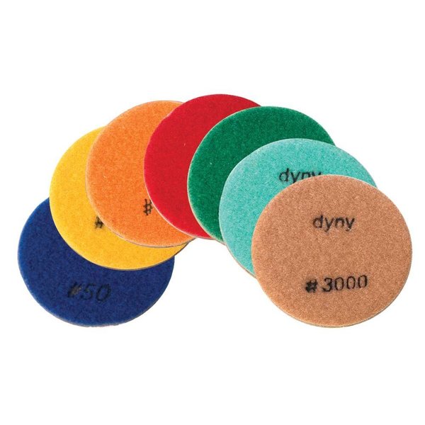 Specialty Diamond 3 Inch Resin Wet/Dry 9 mm Floor Polishing Diamond Pads FPAD-K1